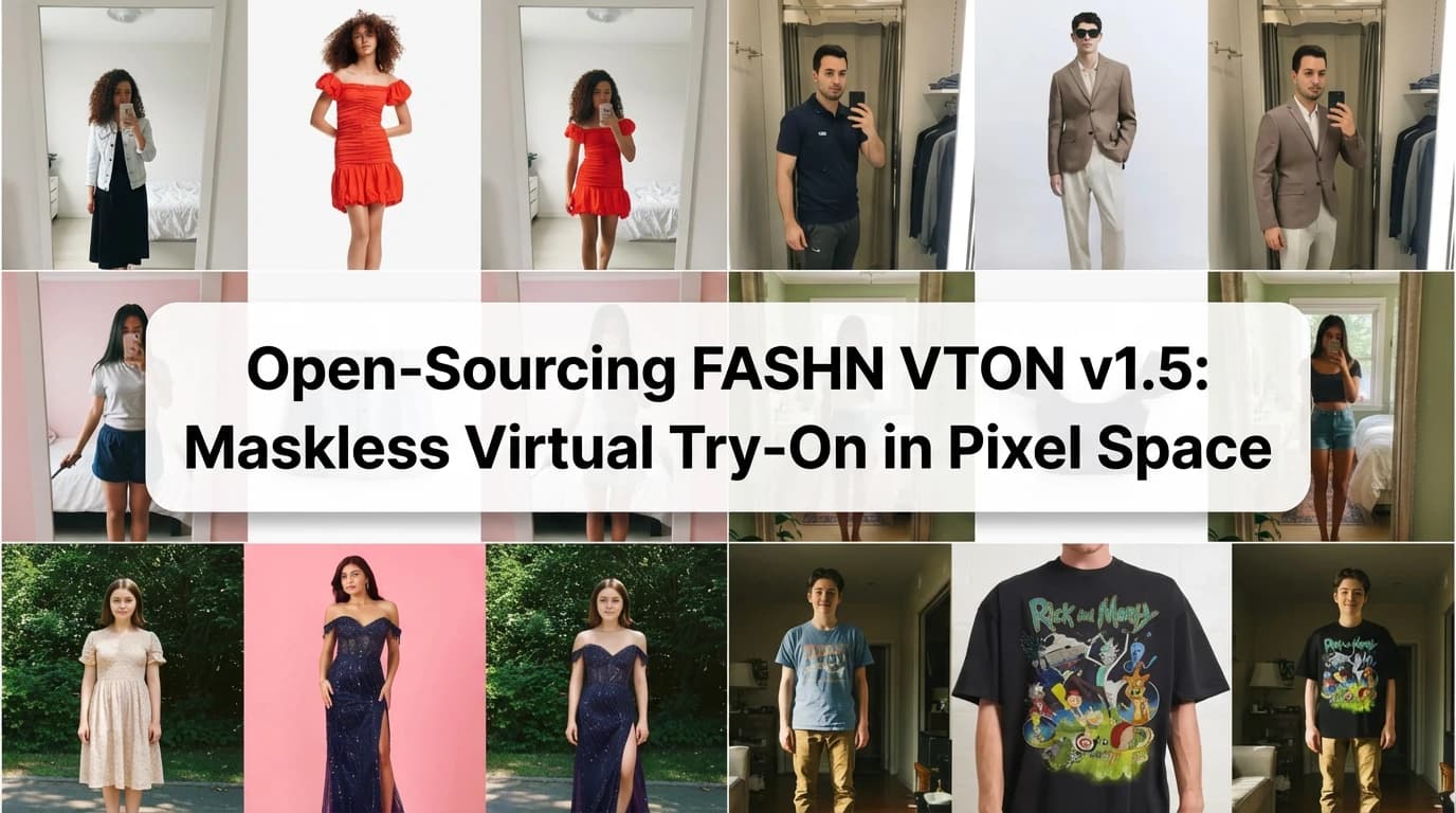 Open-Sourcing FASHN VTON v1.5: Maskless Virtual Try-On in Pixel Space cover image